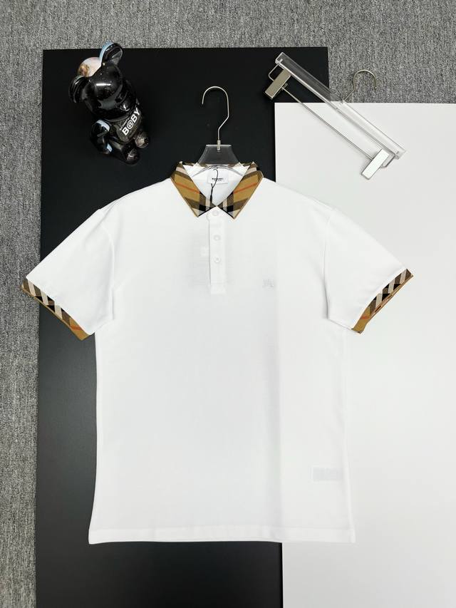 Burberry 巴宝莉领袖格纹战马刺绣新款Polo衫 原版面料 官方同款 采用210克纯棉珠地面料，定制 同缸染面料 手感非常舒服爽滑 版型挺阔有型 一线品牌