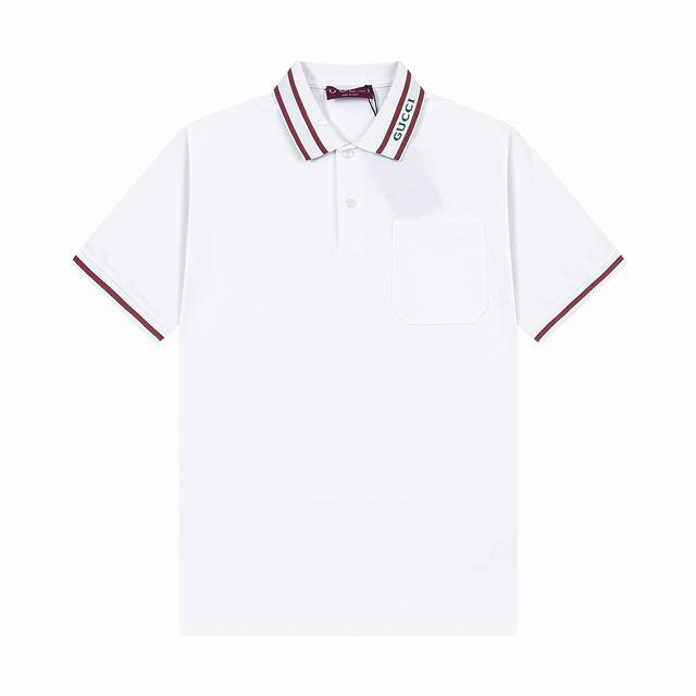 品牌：Gucci 克重：270 颜色：白色 黑色 尺码：M-Xxl 珠地棉Polo 这款单品出自Gucci Lido系列，设计灵感源自意大利海岸的夏日风情和海滩