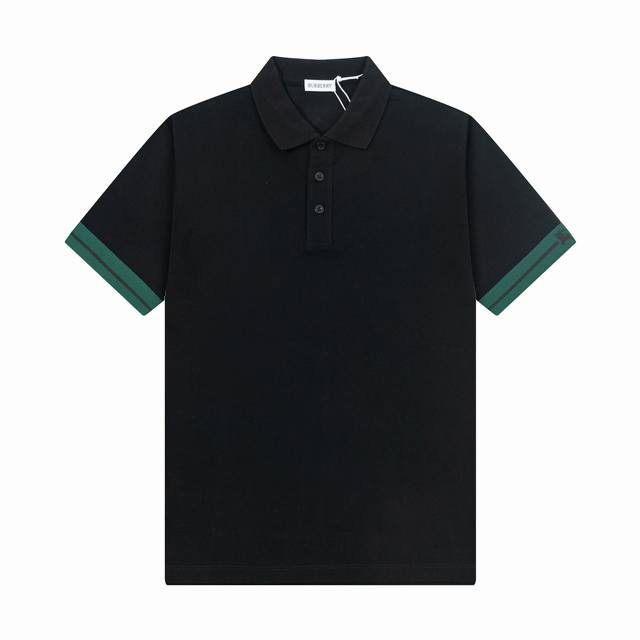 品牌：Burberry 巴宝莉 面料：纯棉丝光珠地 克重：230 颜色：黑色 白色 尺码：M-Xxl 原版定制1：1细节还原 三标Logo齐全 高端定制 Pol