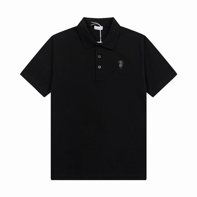 品牌：Burberry 巴宝莉 面料：纯棉丝光珠地 克重：230 颜色：黑色 洋蘇绿 白色 尺码：M-Xxl 原版定制1：1细节还原 三标Logo齐全 高端定制