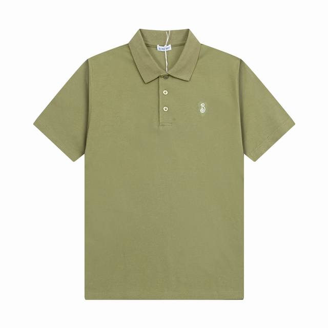 品牌：Burberry 巴宝莉 面料：纯棉丝光珠地 克重：230 颜色：黑色 洋蘇绿 肉豆蔻色 尺码：M-Xxl 原版定制1：1细节还原 三标Logo齐全 高端