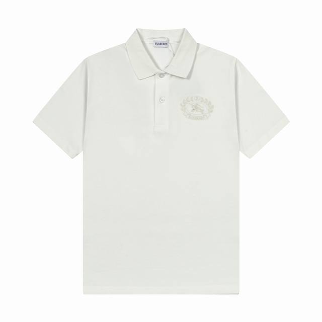 品牌：Burberry 巴宝莉 面料：纯棉丝光珠地 克重：260 颜色：黑色 白色 尺码：M-Xxl 原版定制1：1细节还原 三标Logo齐全 高端定制 Pol