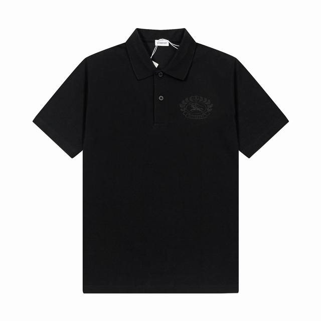 品牌：Burberry 巴宝莉 面料：纯棉丝光珠地 克重：260 颜色：黑色 白色 尺码：M-Xxl 原版定制1：1细节还原 三标Logo齐全 高端定制 Pol