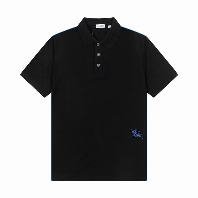 品牌：Burberry 巴宝莉 面料：纯棉丝光珠地 克重：230 颜色：黑色 白色 尺码：M-Xxl 原版定制1：1细节还原 三标Logo齐全 高端定制 Pol