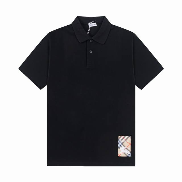 品牌：Burberry 巴宝莉 面料：纯棉丝光珠地 克重：250 颜色：黑色 卡其 尺码：M-Xxl 原版定制1：1细节还原 三标Logo齐全 高端定制 Pol