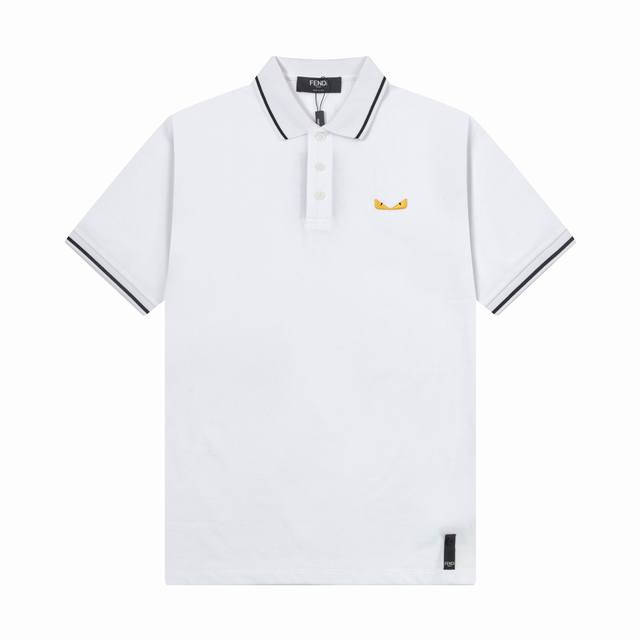品牌：芬迪 Fendi 面料：纯棉丝光珠地 克重：260 颜色：黑色 白色 尺码：M-Xxl 原版定制1：1细节还原 三标Logo齐全 高端定制 Ff材质，魔鬼