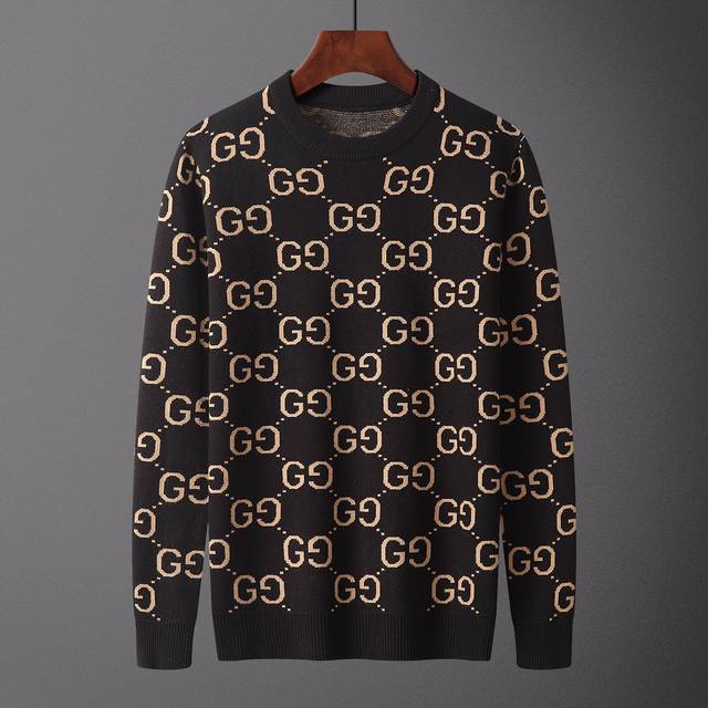 Gucci，毛衣，款号M2172#，码数:M-Xxxl，面料: 莫代尔.抗起球，颜色:黑色
