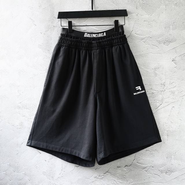 D022# 假两件双腰内裤拼接 刺绣短裤卫裤 男女款 颜色：黑 码数：1 2 3 4