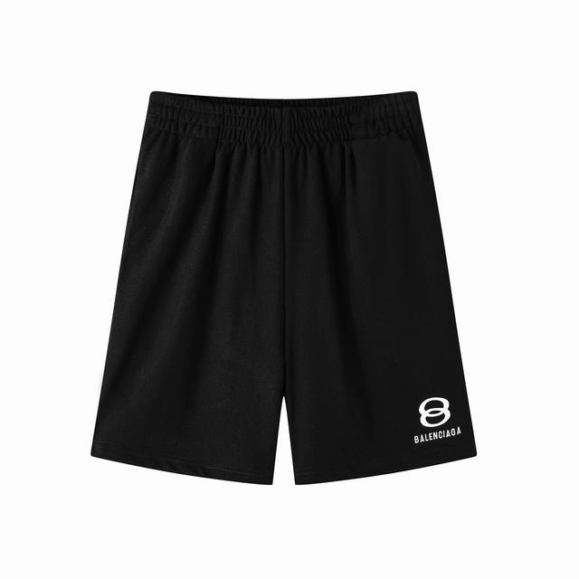 D006# 新款经典8B双环刺绣纯棉短裤 男女款 码数 : S M L Xl