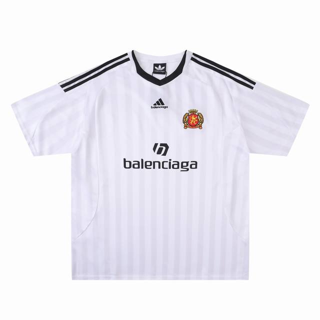 E01# 联名 Sporty Stripe 短袖球衣 颜色：黑 红 白 码数：1 2 3