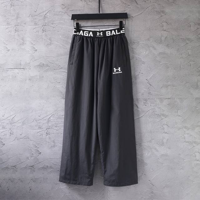 C022# 弹力织带双腰安德玛刺绣双层内网运动裤风衣裤长裤卫裤 男女款 码数 : 1 2 3 4