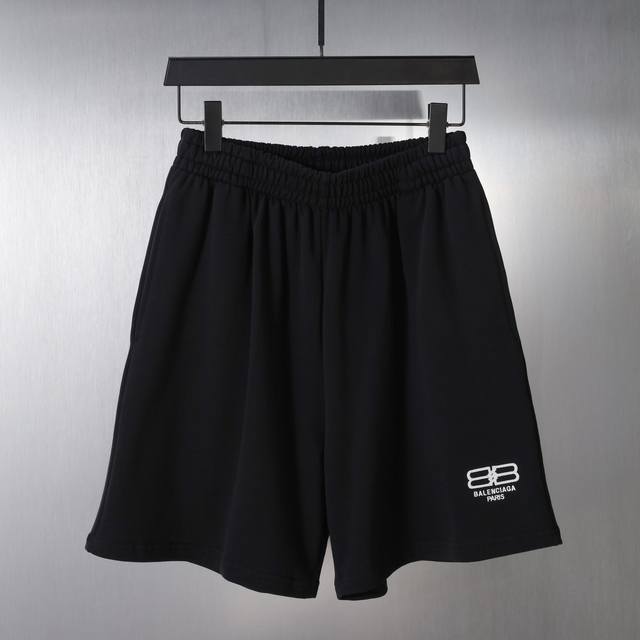 34105# 短裤男女情侣卫裤织纯棉毛圈料 颜色：黑 咖啡 码数：S M L Xl