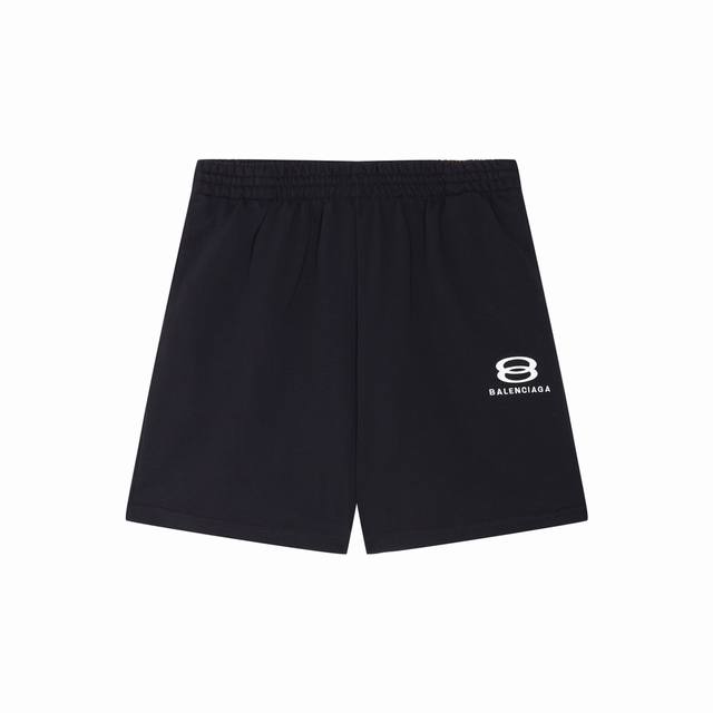 D002# 经典8B双环刺绣纯棉短裤 男女款 码数S M L Xl