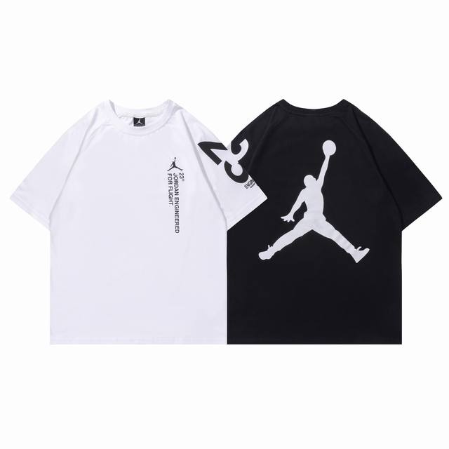 237#乔丹短袖 黑色 白色 M-Xxl