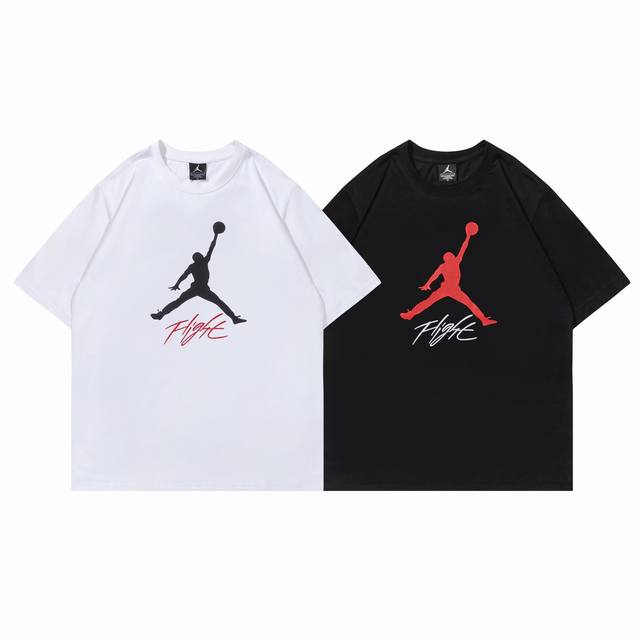 207#乔丹短袖 黑色 白色 M-Xxl