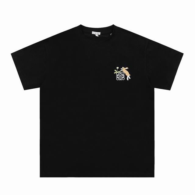 We32# 顶级代工品质 Loewe 罗意威25Ss 小兔刺绣Logot恤短袖 不需要所谓烂大街的华丽文案 主打品质 面料经过2次高温缩水固色 不变形不缩水不起