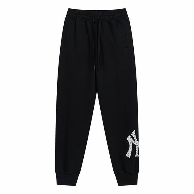 902 Mlb官方 男女情侣老花系列运动长裤时尚休闲裤子24夏季新款Ptm03 面料：380克纯棉羊毛圈 颜色：黑色 奶油色 码数：S 建议130斤以内 M 建