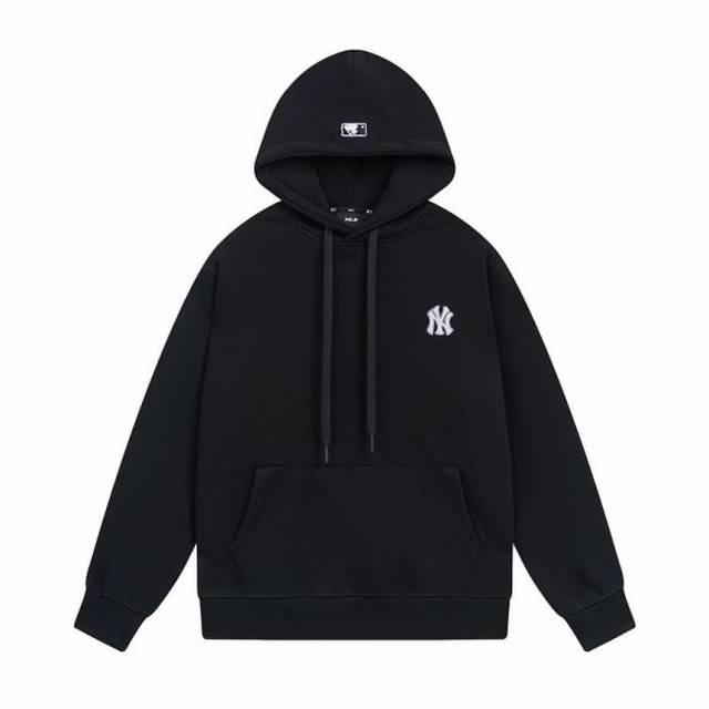 V834# Mlb官方 男女情侣几何老花连帽卫衣时尚宽松运动23秋季新款Hdm03 面料：440克摇粒绒 颜色： 黑色 灰色 奶油色 码数：S 建议110斤以内