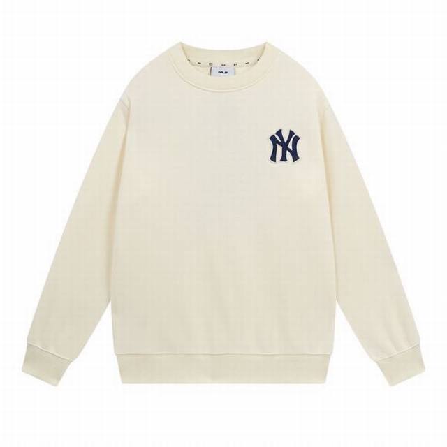 V833# Mlb官方 男女套头卫衣宽松复古老花圆领休闲情侣秋冬Mtm01 面料：440克摇粒绒 颜色：黑色 奶油色 卡色 藏青色 码数：S 建议110斤以内
