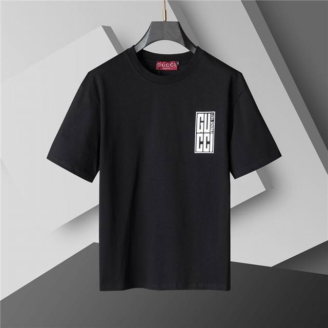 款号：A11# 2025春夏新款T恤.男士圆领经典Logo T恤 采用进口客供定制面料 高端的品质 尽显奢华。 尺码：M-3Xl