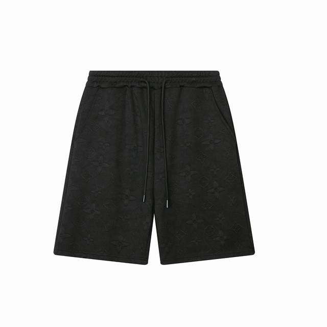 522 款，高端定制，独家最高品质版本L*家Logo压花短裤，采用独家定制1:1原版面料，三标齐全，做工1:1的工艺且精细完美，面料柔软舒适，男女同款，区别市场