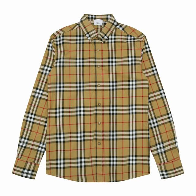 款号 W811 白底图 巴宝莉对格经典格子衬衫 Burberry专柜同步经典衬衫外套 激光专业对格对线裁剪大货 整体细节完美 内里与Zp一致包边包条 领口经过特