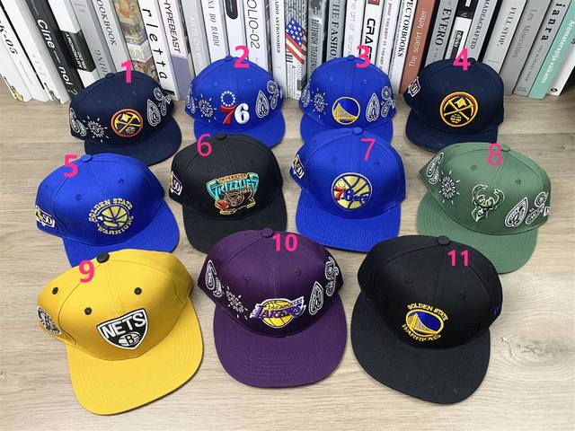 9698# #Nba篮球帽平沿帽运动休闲帽子高街个性男帽# 可调节 颜色：1 2 3 4 5 6 7 8 9 10 11