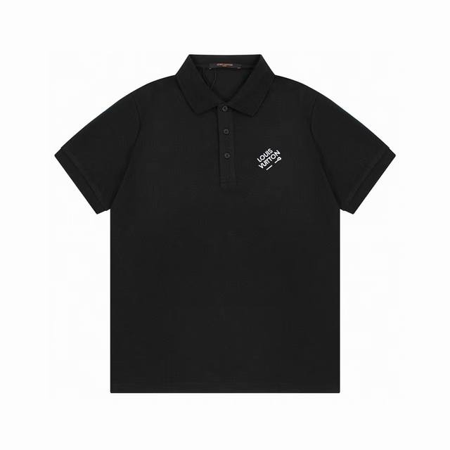 Lv路易威登 春夏新款男士Logo刺绣全棉Polo衫 黑色，白色，深蓝 M～3Xl