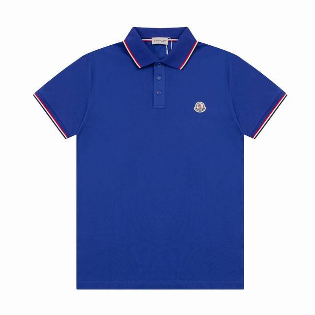 原版定制 蒙口Polo 纯手工订制贝壳纽扣 扣子三色针线缝制 红白蓝 防伪细节到位 三标齐全 精工制作 无线头 无瑕疵 袖口织带 进出专柜无压力 颜色：黑色 白