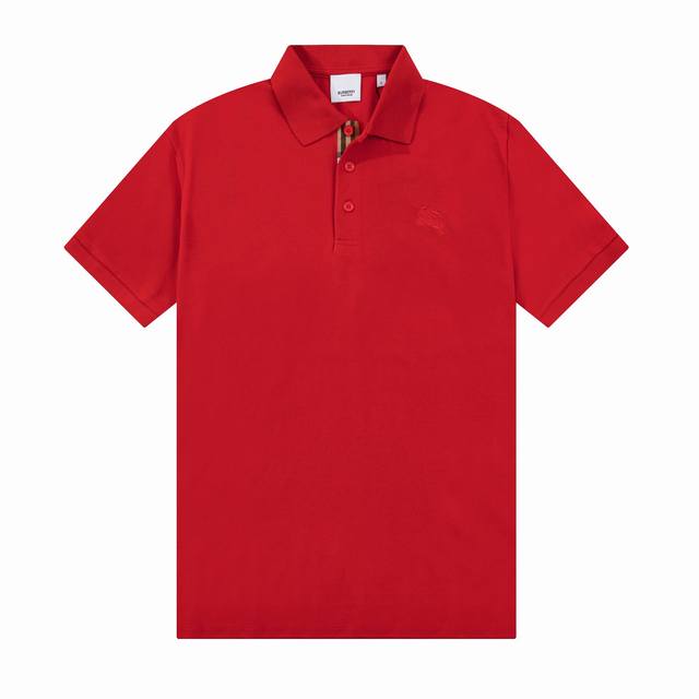 Bur春夏翻领Polo衫新款 经典战马刺绣Logo标识，定制字母标识纽扣，细节到位，采用 100% 棉质珠地布制成，手感舒适，配备用扣，三标齐全 颜色：黑色 白