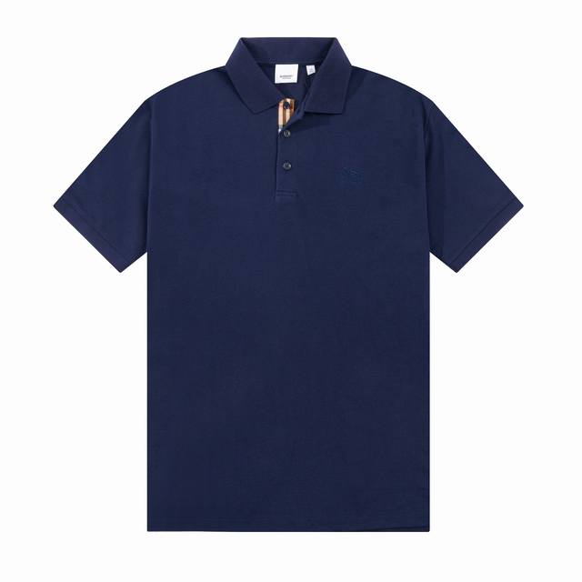 Bur春夏翻领Polo衫新款 经典战马刺绣Logo标识，定制字母标识纽扣，细节到位，采用 100% 棉质珠地布制成，手感舒适，配备用扣，三标齐全 颜色：黑色 白