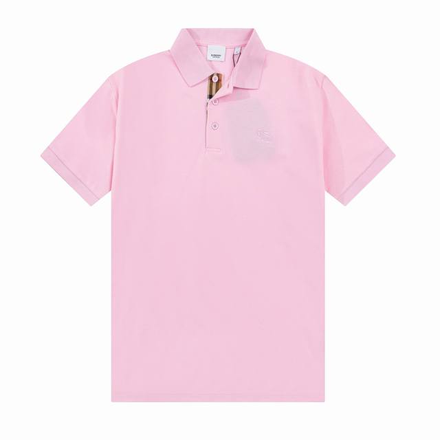 Bur春夏翻领Polo衫新款 经典战马刺绣Logo标识，定制字母标识纽扣，细节到位，采用 100% 棉质珠地布制成，手感舒适，配备用扣，三标齐全 颜色：黑色 白