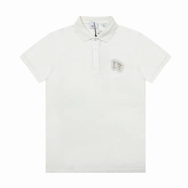 Bbr夏季新款男士翻领Polo衫，侧胸镂空战马标，细节到位，手感舒适 颜色：黑色，白色，卡其 码数：M--3Xl