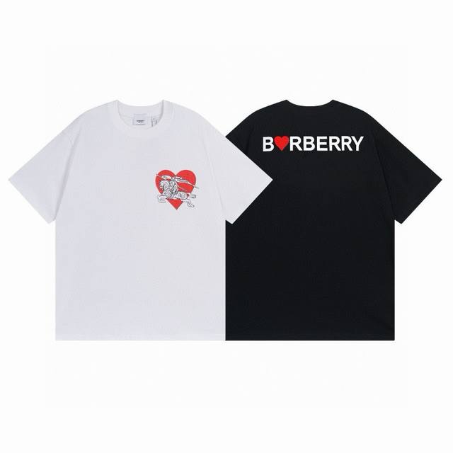 首家Nfc官网版本』 Ss 夏季新款 Burberry 巴宝莉 七夕情人节限定款爱心印花战马T恤，后背装饰Bbr字母+爱心微标Logo图案，英伦风气息扑面而来，