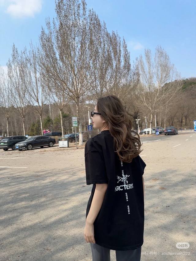 夏季推荐Arc'teryx 始祖鸟夏季宽松休闲新款后背Log短袖T恤情侣款上衣单品采用定染定纺纱线、购入原版打造全套定制辅料细节决定成败重磅春夏新款柔软细腻不扎