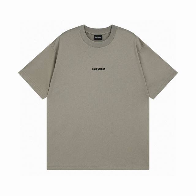 Balenciaga 巴黎世家2025 Ss 前后经典字母刺绣短袖T恤本市场No.1的质量 真正天花板品质全部原版开发注意细节图 避免被盗图商家混发 正确260