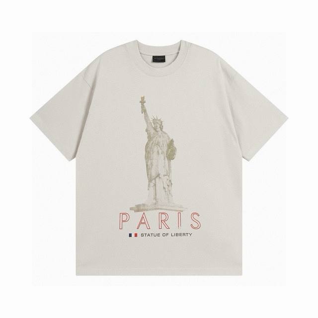 Balenciaga 巴黎世家2025 Ss 走秀款自由女神像水洗做旧短袖T恤本市场No.1的质量 真正天花板品质全部原版开发注意细节图 避免被盗图商家混发正确