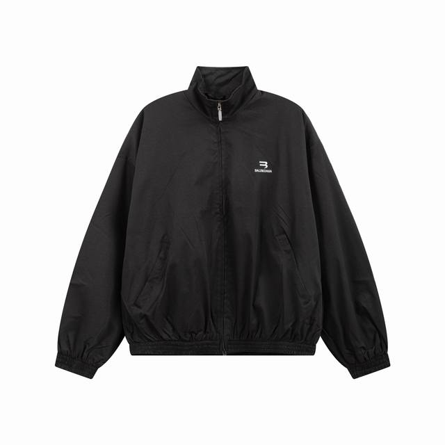 K357# Balenciaga 巴黎世家 Blcg 24Ss 走秀款双钩刺绣系列重磅特厚斜纹布立领夹克外套 正确版本面料采用原版一致加厚高密度斜纹布面料 厚重
