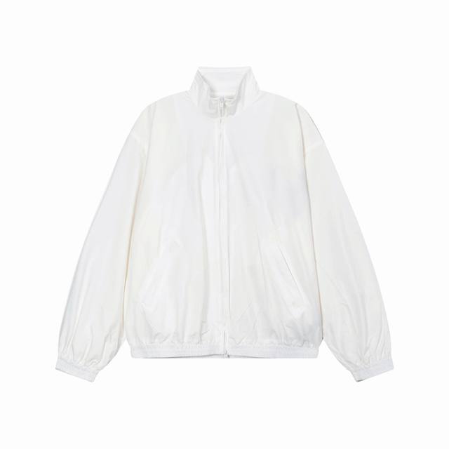 K346# Balenciaga 巴黎世家 24Ss Blcg 新款立体胶带字母Logo印花立领夹克外套 正确版本面料采用塔丝隆冲锋衣面料原版一致 加三防涂层工
