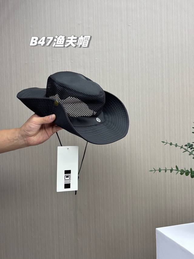 轻便透气之王，防晒神器！Lulu2025春夏新款男女全网眼渔夫帽，可折叠户外休闲遮阳沙滩帽子！超级好看的一款渔夫帽，原单好货，夏季必需品！青岛工厂P代工，出口的