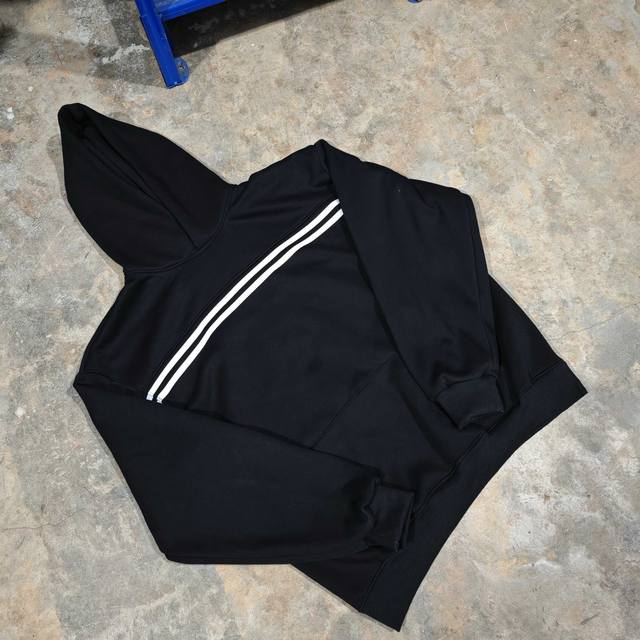 条纹拼接卫衣套装黑＃ 码数Xxl Xxxl