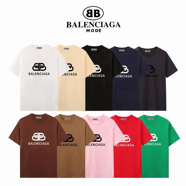 巴黎世家 Balenciaga 锁扣经典款情侣款短袖抖音 小红书 爆款简单耐看的设计 Is 剪裁宽松风格男女同款 情侣款 Oversize版型 尺码推荐表 M