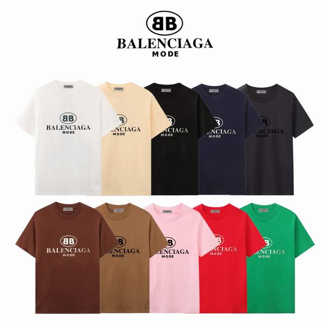 巴黎世家 Balenciaga经典款双B字母情侣款 短袖 抖音 小红书 爆款简单耐看的设计 Is 剪裁宽松风格男女同款 情侣款 Oversize版型 尺码推荐表