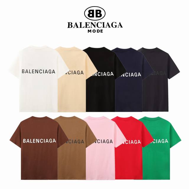 巴黎世家 Balenciaga 经典款背后字母短袖抖音 小红书 爆款简单耐看的设计 Is 剪裁宽松风格男女同款 情侣款 Oversize版型 尺码推荐表 M 9