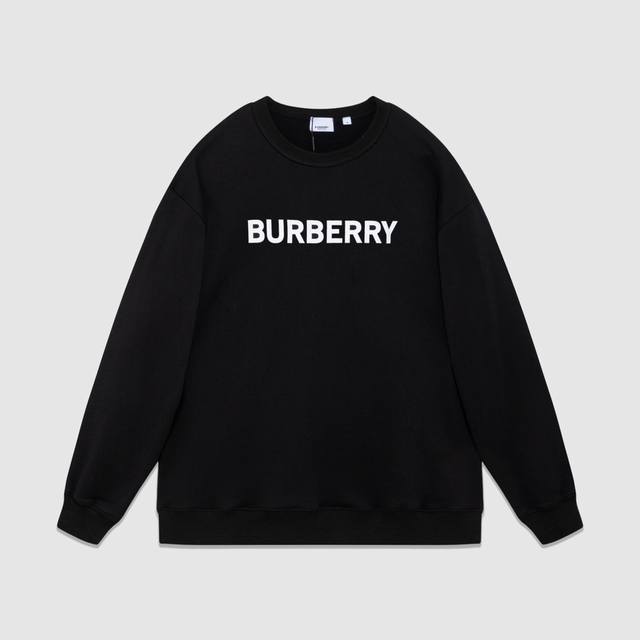 718#Burberry 男女同款-宽松欧版 460克高品质精密双股大卫衣限量版经典款专柜专属高级订制引入进口机器数码立体效果印花工艺-颜色黑 白 绿-码数Xs