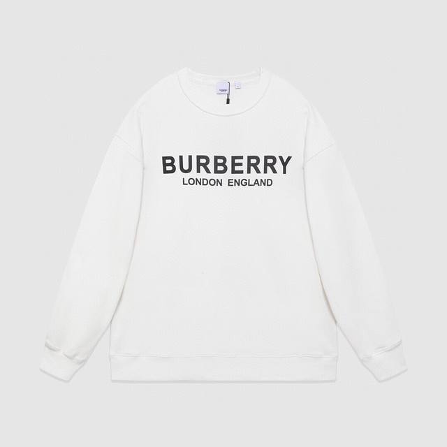 706#Burberry 男女同款-宽松欧版 460克高品质精密双股大卫衣限量版经典款专柜专属高级订制引入进口机器数码印花工艺-颜色黑 白-码数Xs-L-