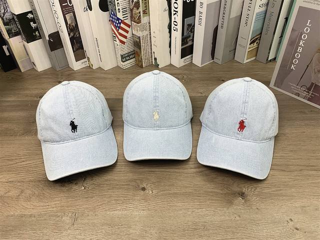 9668# #Polo保罗牛仔软顶棒球帽户外鸭舌靠男女同款显脸小帽子情侣帽百搭#可调节颜色：蓝色黑刺绣 蓝色红刺绣 蓝色金刺绣