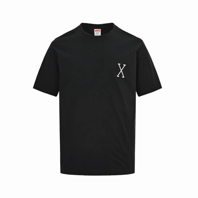 Supreme 背面X字母Logo印花短袖Supreme X 40 Acres Ss25联名款 Week9 Malcolm X Tee 背面X字母Logo印花圆