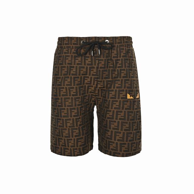 Fendi 芬迪 25Ss Ff满印提花眼睛刺绣短裤牛津纺材质面料，上身透气舒适，定制五金辅料，合身版型，高腰剪裁搭配利落裤线，既修饰腿型又自带松弛感。内置松紧