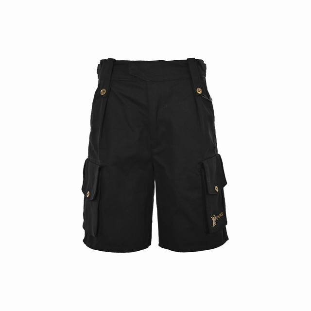 顶级版本Louis Vuitton 路易威登 24Ss 金标双口袋工装短裤定制高密平纹加厚碳磨珠地棉315克，特殊洗水工艺防掉色防发红，采用模板机激光开袋技术，